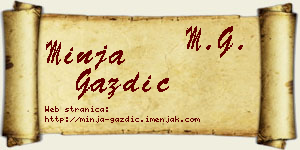Minja Gazdić vizit kartica